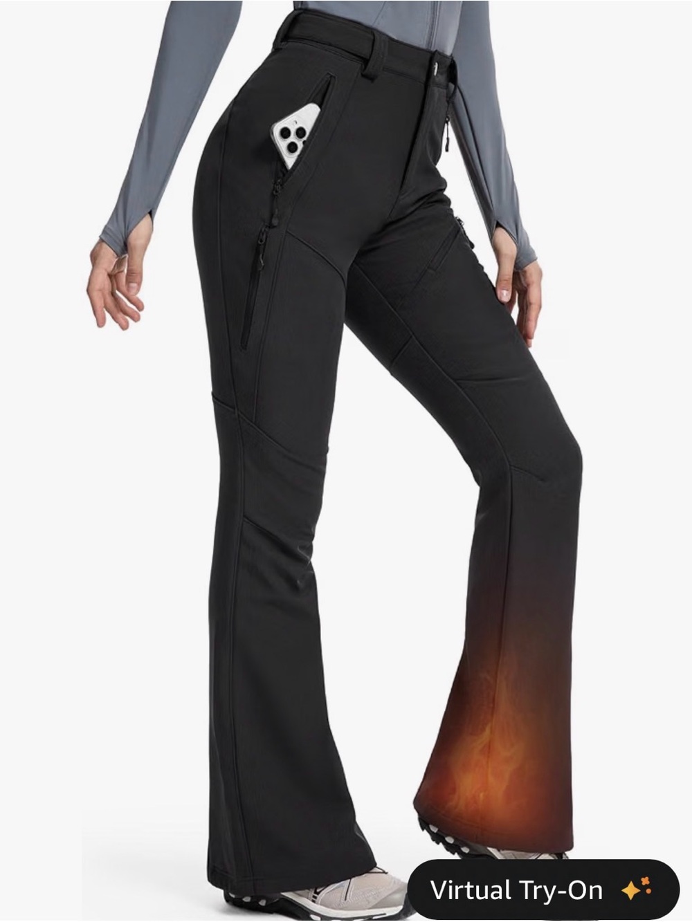 Moosehill Women's Snow SKi Pants: Fleece Lined Adjustable Ankle Zippers size sm